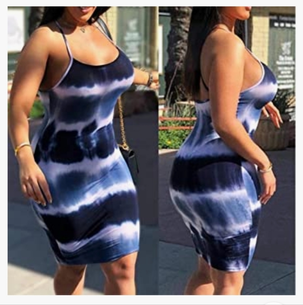 Tie dye tank dress